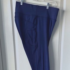 Popfit Leggings Navy Blue Ultra High Waist pockets XXL